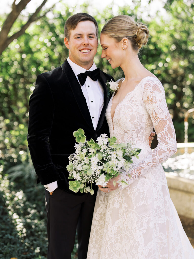 Bride and Groom at their winter wedding at Hotel Drover in Fort Worth