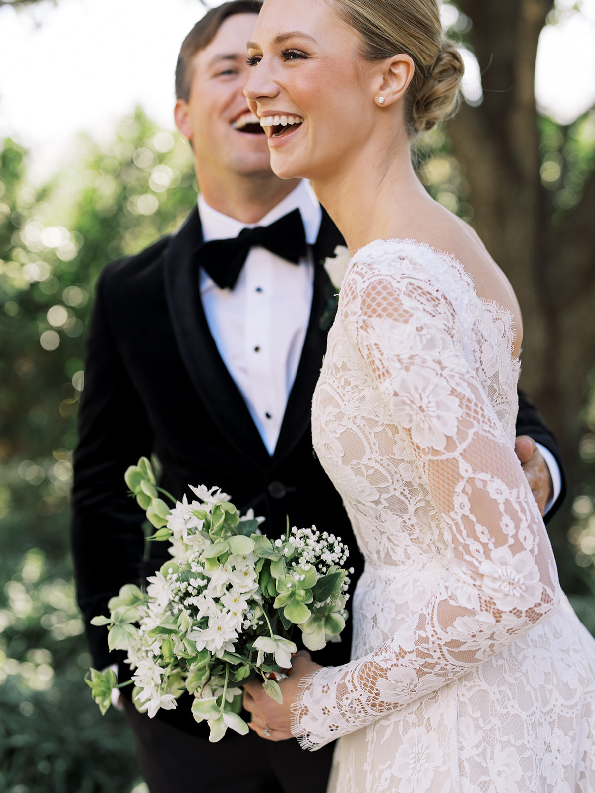 Hattie & Pierceson Bride and Groom at their winter wedding at Hotel Drover in Fort Worth
